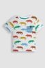 JoJo Maman Bébé White Crocodile Contrast Pocket T-Shirt