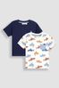 JoJo Maman Bébé Stone Shark 2-Pack Pocket T-Shirts