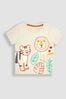 JoJo Maman Bébé Natural Lion & Tiger Appliqué T-Shirt