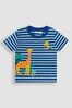 JoJo Maman Bébé Indigo Blue Giraffe Appliqué Pocket T-Shirt