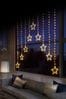 Premier Decorations Ltd White 303 LEDs Star V Shape Curtain Christmas Lights