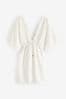 White Lace Trim Cover-Up Kaftan