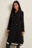 Phase Eight Black Petite Petite Layana Smart Trench Coat, Petite