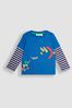 JoJo Maman Bébé Cobalt Blue Dino Appliqué Top