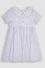 JoJo Maman Bébé Lilac Purple Gingham Button Front Collar Tea Dress