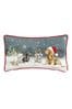 Evans Lichfield Grey Christmas Dogs Piped Polyester Filled Cushion