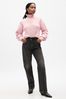 Gap Pink Relaxed Forever Cosy Turtle Neck Cable Knit Jumper