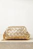 Lipsy Gold Weave Clutch Bag