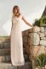 Екрю - Twist Front Sleeveless Textured Jersey Maxi Summer Dress