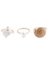 Gold Tone Shell Rings Pack