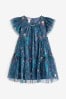 Monsoon Blue Celestial Print Dress