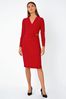 Roman Red Chain Detail Wrap Stretch Dress