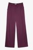 Hush Purple Melanie Satin Trousers, Regular