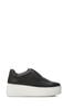 Moda in Pelle Black Auben Slip-On Chunky Wedge Trainers