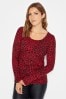 Long Tall Sally Red 3/4 Sleeve Scoop Neck T-Shirt