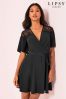 Lipsy Lace Insert Wrap Mini Dress