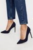 Lipsy Navy Blue Wide FIt Comfort High Heel Court Shoes, Wide FIt