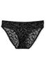 Black Bow Flocking Stretch Cotton Lace Bikini Panty