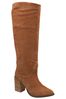 Ravel Leather Pull On Knee High Boot