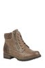 Lotus Footwear Brown Lace-Up Ankle Boots