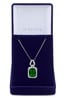 Jon Richard Silver Plated Emerald Cubic Zirconia Pendant Necklace - Gift Boxed