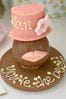 Personalised Terry’s Chocolate Orange with Pink Hat & Lips on a Plaque by Sweet Trees