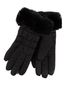 Totes Black Water Repellent Padded Smartouch With Faux Fur Cuff