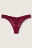Red Pepper Lace Logo Thong Knicker