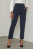 Lipsy Navy Blue Petite Tailored Tapered Smart Trousers, Petite