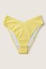 Victoria's Secret PINK Yellow Tulip High Waisted Crinkle Bikini Bottom, High Waisted
