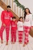 Society 8 Red Reindeer Matching Family Christmas PJ Set