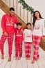 Society 8 Red Reindeer Team Matching Family Christmas PJ Set