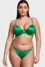 Victoria's Secret Verdant Green Smooth Thong Shine Strap Knickers