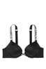 Victoria's Secret Black Add 2 Cups Shine Strap Smooth Push Up Bra