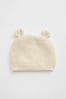 Gap Beige Brannan Bear Ribbed Knit Baby Beanie Hat