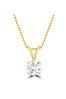 The Diamond Store Lab Diamond Solitaire Necklace Pendant 0.25ct H/Si in 9K Gold