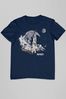 All + Every Navy NASA Take Off Earth Montage Men's T-Shirt