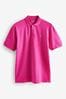 Bright Pink Pique Polo Shirt