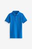 Cobalt Blue Short Sleeve Polo Shirt (3-16yrs)