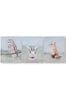 Art For The Home Set of 3 Spring Meadow Animals Canvases