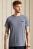 Superdry Frosted Navy Grit Organic Cotton Vintage Embroidered T-Shirt