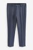 Light Blue Slim Slim fit Puppytooth Fabric Suit: Trousers