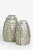 Silver Set of 2 Asmae Solar Lanterns