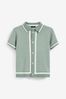 Textured Knit Button Through Polo Shirt (3mths-7yrs)