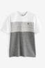 Grau - Reguläre Passform - Block T-Shirt, Regular Fit