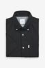 Black Regular Fit Easy Iron Button Down Oxford Shirt, Regular Fit