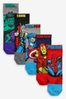 Multi Avengers 5 Pack Cotton Rich Socks
