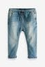 Mid Blue Denim Super Soft Pull-On Jeans With Stretch (3mths-7yrs)
