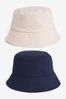 Navy Blue/Cream Festival Reversible Bucket Hat