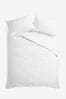 White Collection Luxe 1000 Thread Count 100% Cotton Sateen Plain Duvet Cover and Pillowcase Set, Plain